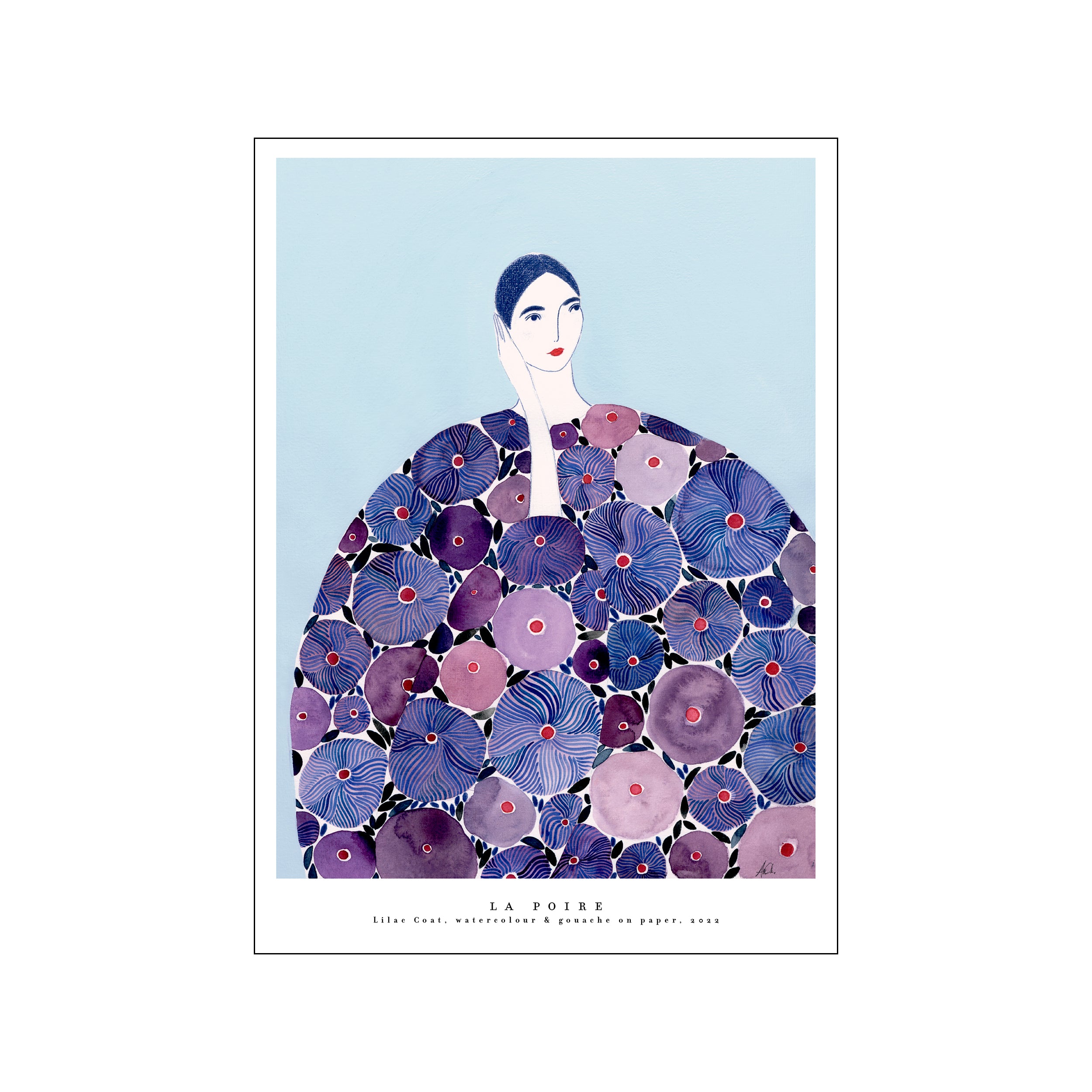 La Poire Lilac Coat plakat - A3